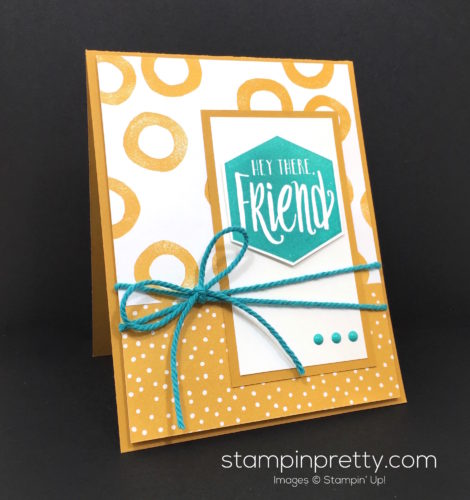 Stampin Up Serene Scenery & Scenic Saying Friend Card Idea - Mary Fish Stampin Pretty