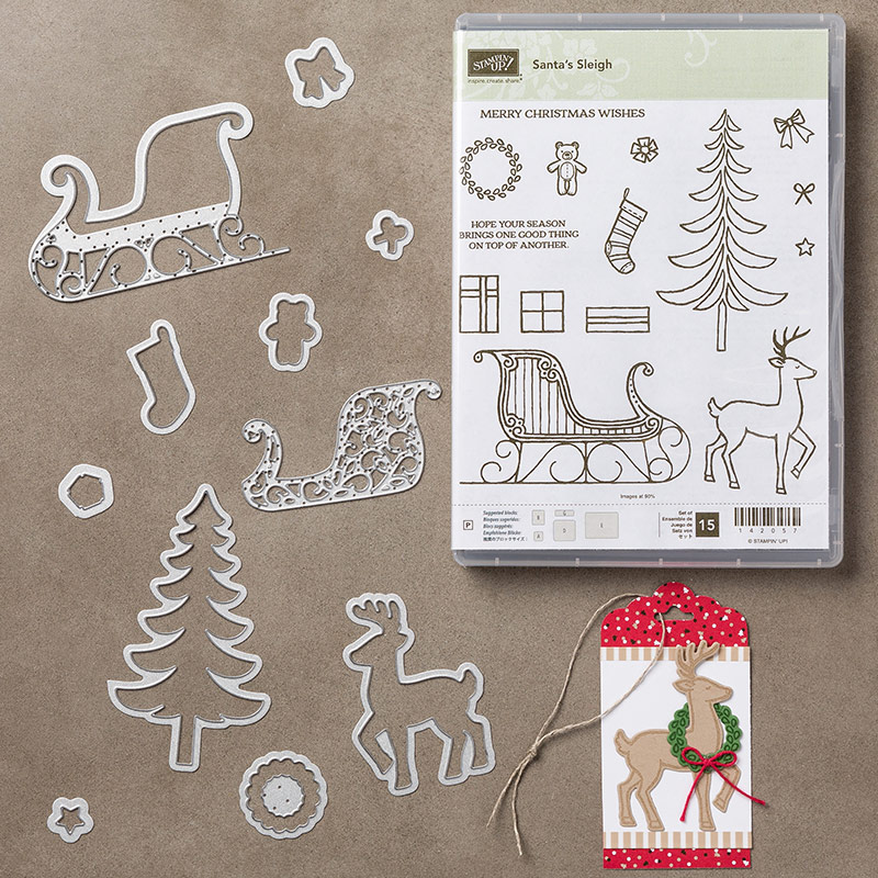 Sneak Peek Christmas Card of Santa's Sleigh  Stampin' Pretty