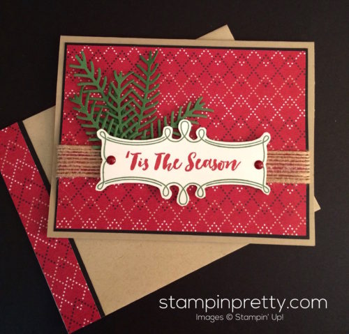 Stampin Up Christmas Pines Holiday card idea - Mary Fish stampinup