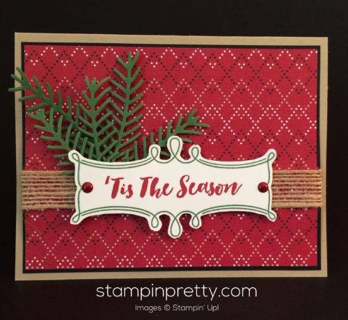 Stampin Up Christmas Pines Holiday cards idea - Mary Fish stampinup