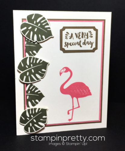 Stampin Up Pop of Paradise Inspired by Color Birthday card Mary Fish Stampinup