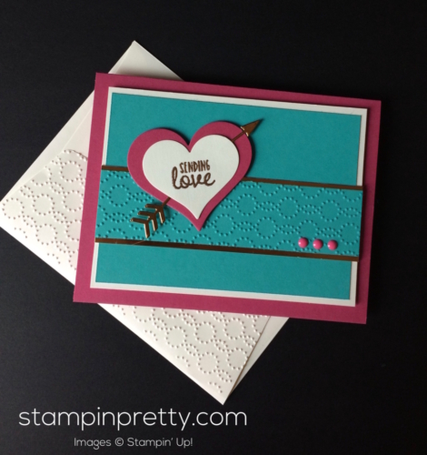 Stampin Up Sealed with Love Valentine card idea - Mary Fish stampinup