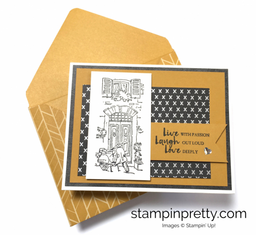 Stampin Up Mediterranean Moments Love Cards Idea - Mary Fish StampinUp