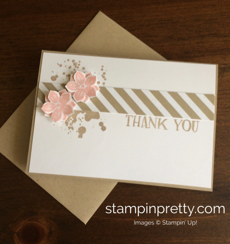 Stampin Up Petite Petals Thank You card idea - Mary Fish stampinup