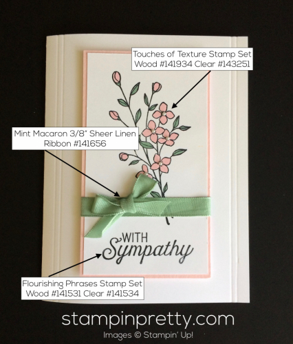 Stampin Up Touches of Texture Sympathy card ideas - Mary Fish stampinup