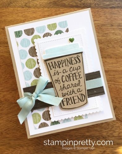 Stampin Up Coffee Cafe Coffee Cup Framelits Dies Friend Card Ideas - Mary Fish StampinUp