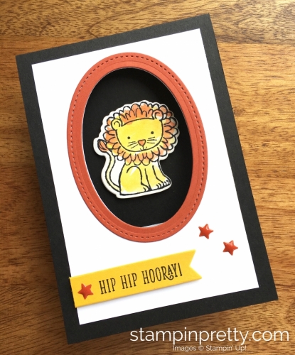 Stampin Up Little Loves A Little Wild Lion Card - Mary Fish StampinUp