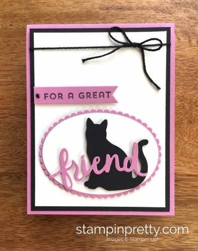Stampin Up Cat Punch Friend Card Idea - Mary Fish StampinUp