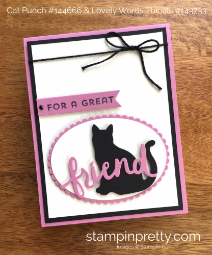 Stampin Up Cat Punch Friend Cards Idea - Mary Fish StampinUp