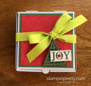 Stampin Up Mini Pizza Box Holiday Christmas Gift Ideas - Mary Fish StampinUp