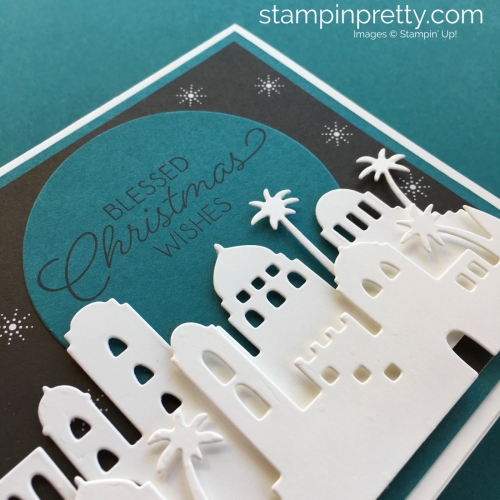 Learn how to create this simple Christmas card with Stampin' Up! Bethlehem Edgelits Dies