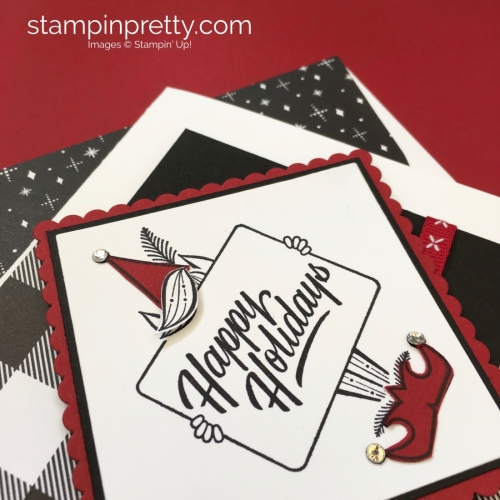 Learn how to create this simple holiday card using Stampin' Up! Festive Phrases Stamp Set - Stampin Up