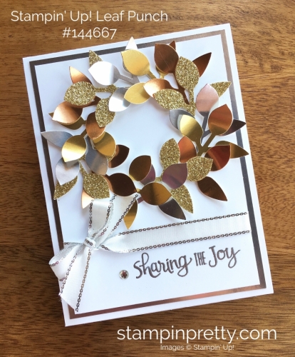 Stampin Up Leaf Punch Holiday Christmas Card Ideas - Mary Fish StampinUp