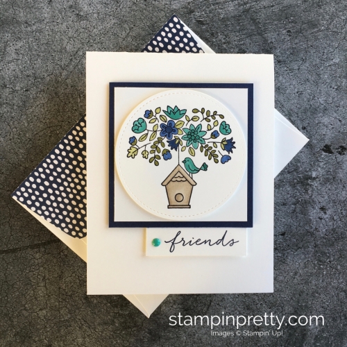 Learn how to create a simple friend thank you card using Stampin' Up! Flying Home stamp set & Stampin' Blends Markers - By Mary Fish StampinUp