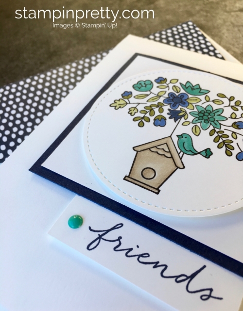 Learn how to create a simple friend thank you card using Stampin' Up! Flying Home stamp set & Stampin' Blends Markers - By Mary Fish StampinUp Idea