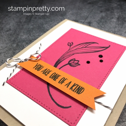 Learn how to create this simple thank you card using Stampin' Up! Lovely Wishes - Mary Fish StampinUp card ideas