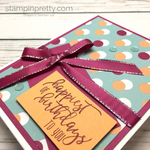 Learn how to create a simple birthday card using Picture Perfect stamp set - Mary Fish StampinUp Idea