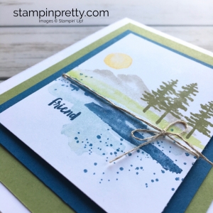 Learn how to create a simple friend card using Stampin Up Waterfront - Mary Fish StampinUp Idea