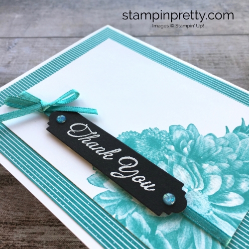 Learn how to create a simple thank you card using Stampin Up Heartfelt Blooms - Mary Fish StampinUp