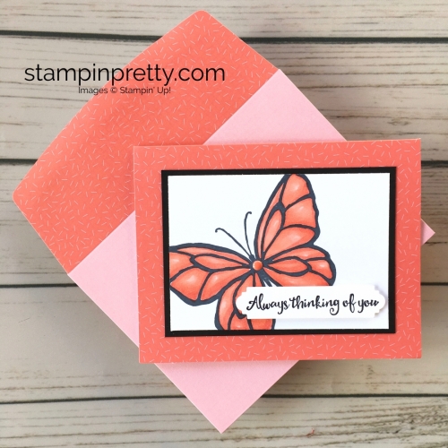 Learn how to create a simple thinking of you sympathy card using Stampin Up Beautiful Day - Mary Fish Stampin Blend
