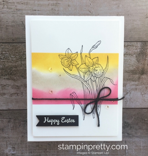 Simple Easter Card using Stampin Up Youre Inspired Stamp Set - Mary Fish StampinUp Card Idea