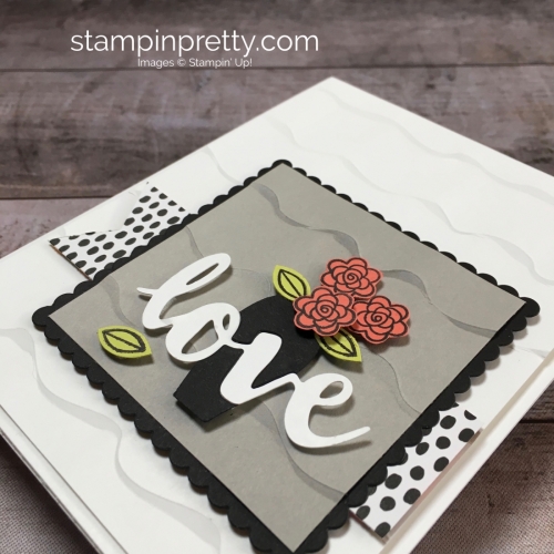 Create a simple love anniversary or wedding card using Varied Vases Stamp Set and Vase Builder Punch - Mary Fish StampinUp Idea