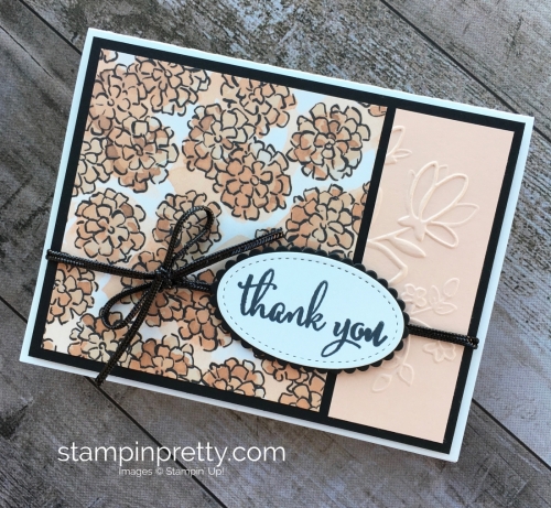 Create a simple thank you card using Stampin Up Love What You Do - Mary Fish StampinUp Stampin Pretty