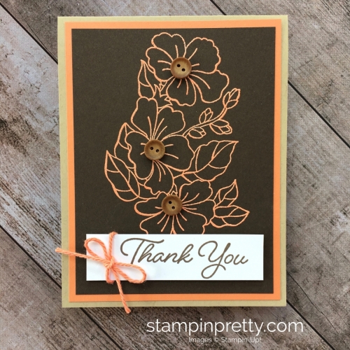 Create a simple thank you card using Stampin Up Blended Seasons - Mary Fish StampinUp Ideas