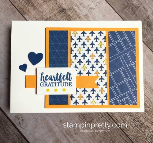 Create a simple thank you card with Stampin Up Best Route - Mary Fish StampinUp Idea