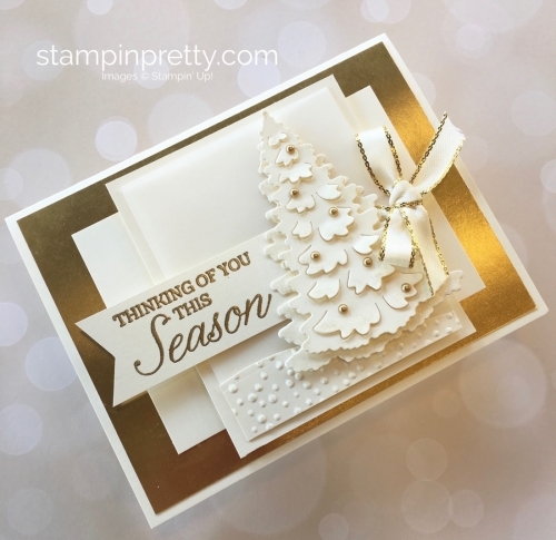 Create a winter holiday Christmas card with Stampin Up Idea