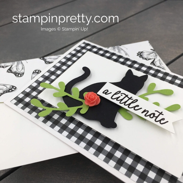 Learn how to create a thank you card using the cat punch by Stampin Up!