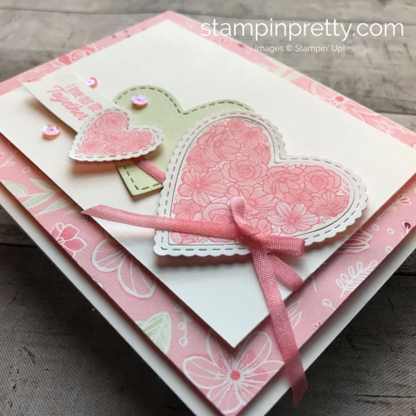 Learn how to create this love valentines card using the Meant to Be Bundle by Stampin' Up! Created by Mary Fish, Stampin' Pretty!