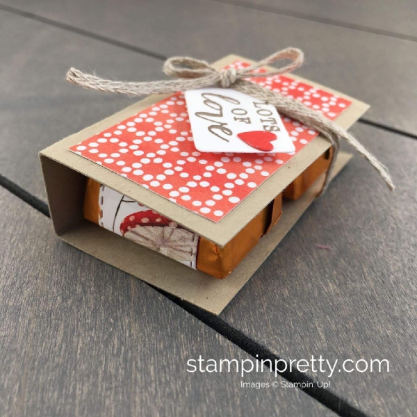 Create a Hershey Double Nugget Holder using Stampin' Up! Products. Stampin' Pretty, Mary Fish