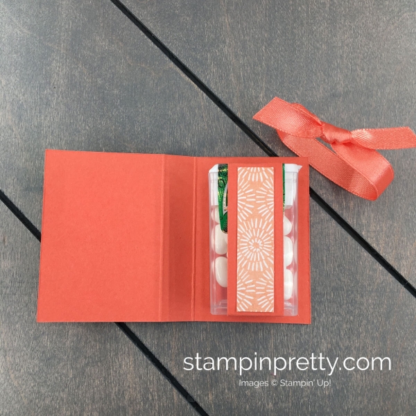 Handmade Tic Tac Holder using Stampin' Up! Products CASEd from Kadie Labadie Mary Fish, Stampin' Pretty