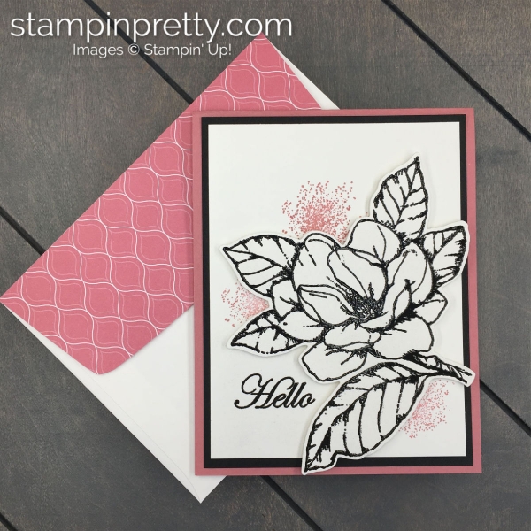 Create this Hello Friend Card using the Good Morning Magnolia Bundle by Stampin' Up! Card by Mary Fish, Stampin' Pretty