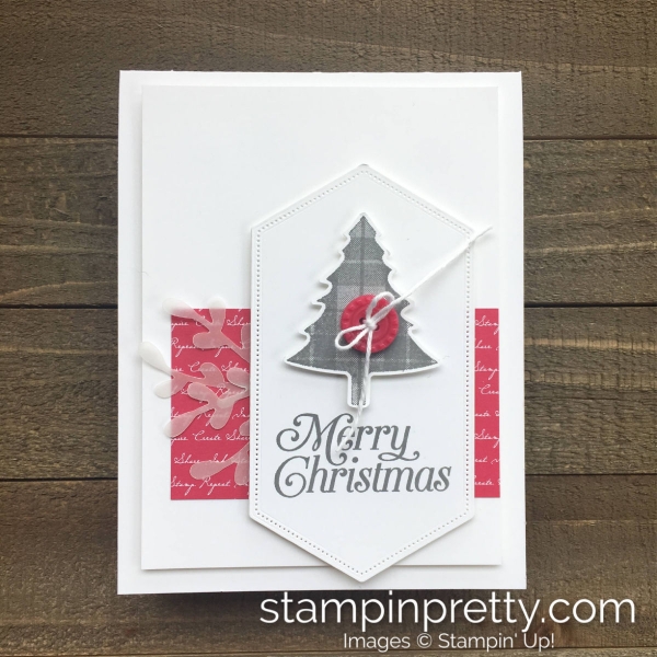 Perfectly Plaid Stamp Set & Pine Tree Punch from Stampin' Up! Card by Mary Fish, Stampin' Pretty