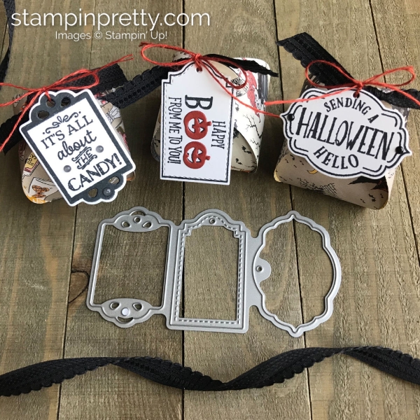 Mini Curvy Keepsake Halloween Treat Boxes with Tags, Tags, Tags from Stampin' Up! Created by Mary Fish, Stampin' Pretty