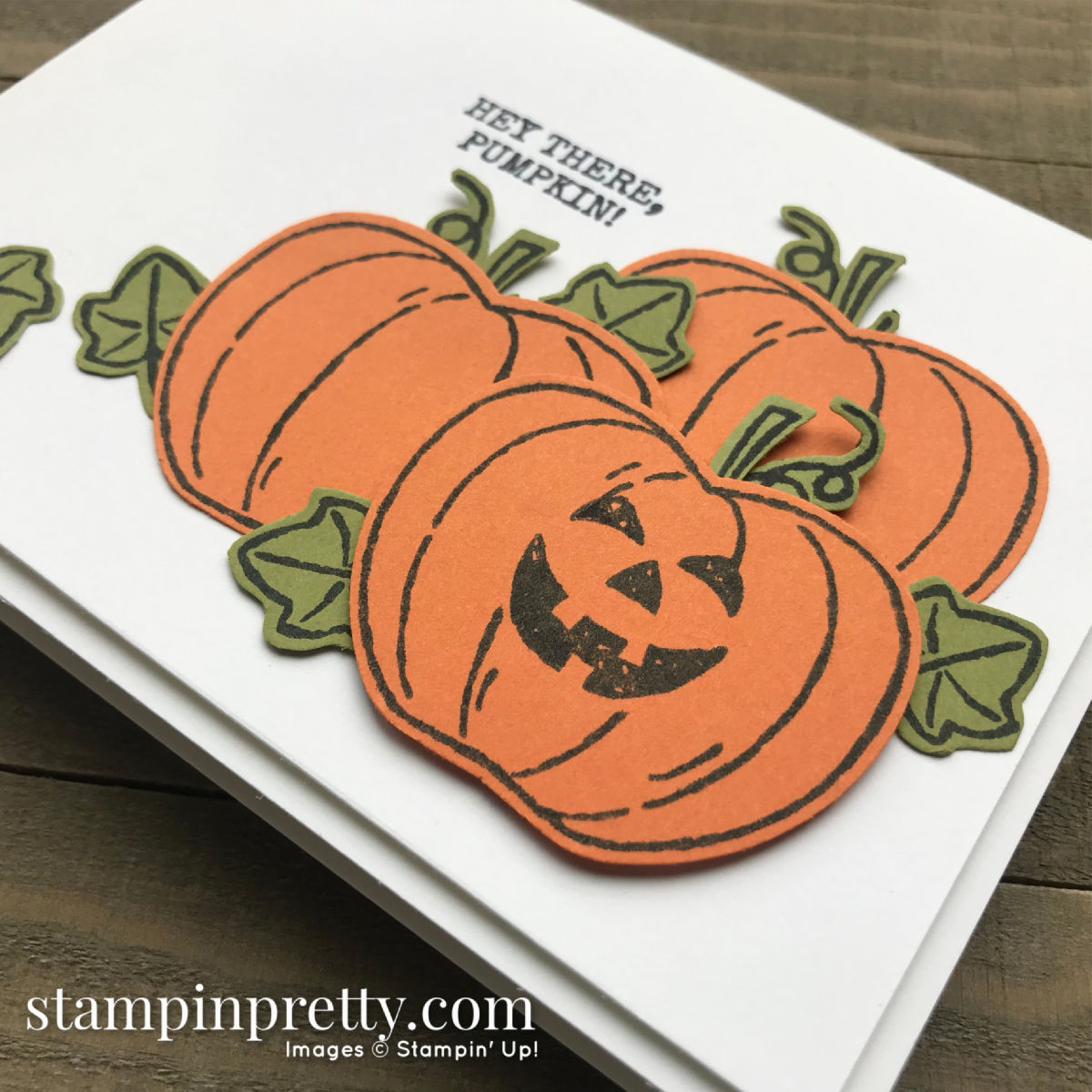 Hey There, Pumpkin Card using Harvest Hellos! - Stampin' Pretty