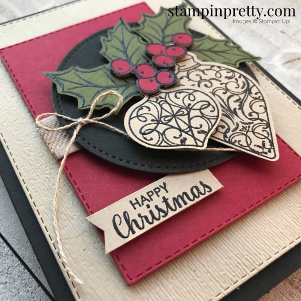Create this Happy Christmas Card using the Christmas Gleaming Bundle from Stampin' Up! Card created by Stampin' Pretty, Mary Fish