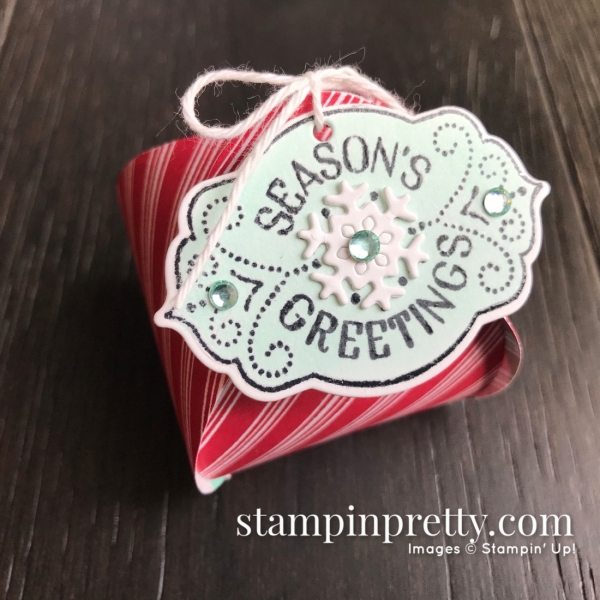 Tags Tags Tags & Mini Curvy Keepsake Box from Stampin' Up! Bring on the Merry Keepsake box by Mary Fish, Stampin' Pretty