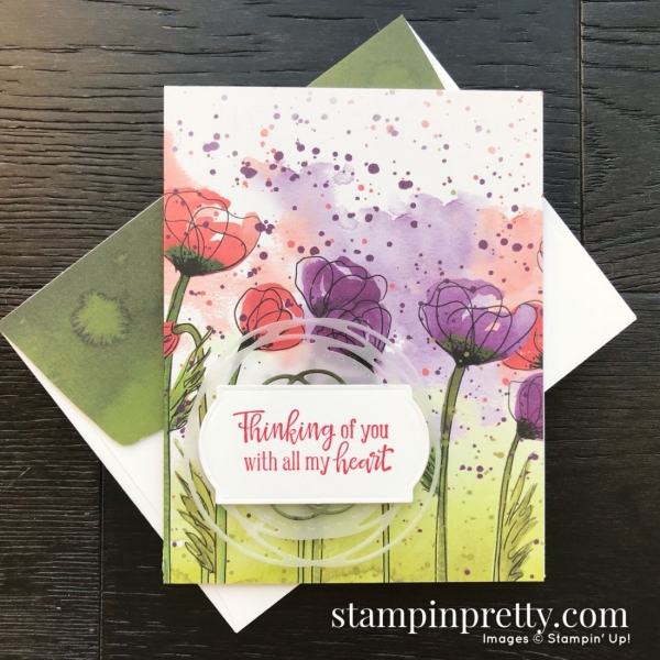 Peaceful Poppies Suite from Stampin' Up! 2020 Mini Catalog. Cards by Mary Fish, Stampin' Pretty Simple Saturday Card