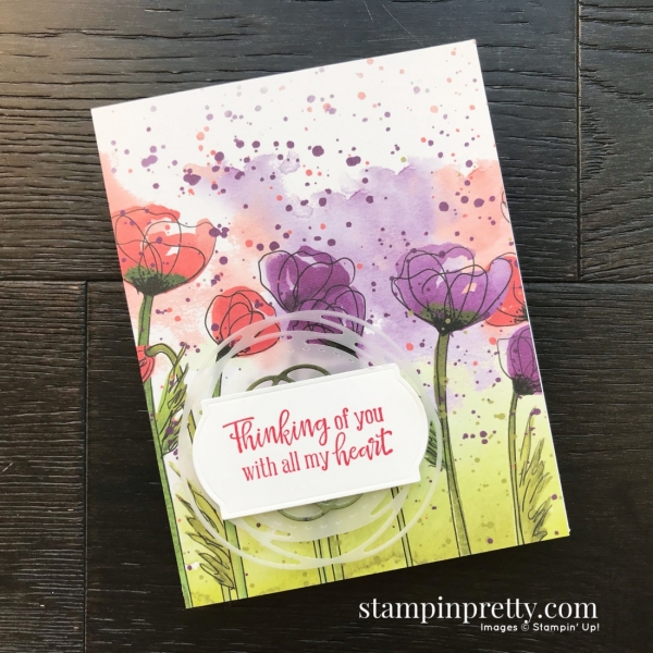 Peaceful Poppies Suite from Stampin' Up! 2020 Mini Catalog. Cards by Mary Fish, Stampin' Pretty Simple Saturday Card