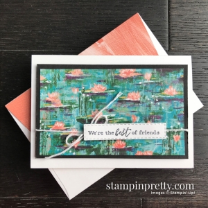 Lily Impressions DSP by Stampin' Up! Note Card by Mary Fish, Stampin' Pretty