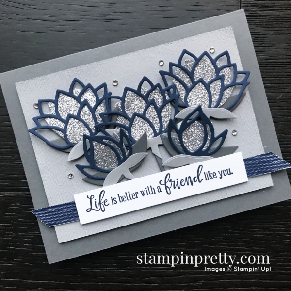 Lily Pad Dies 152315 Free with $100 Purchase - Stampin' Up! Sale-A-Bration, Card by Mary Fish, Stampin' Pretty_Card