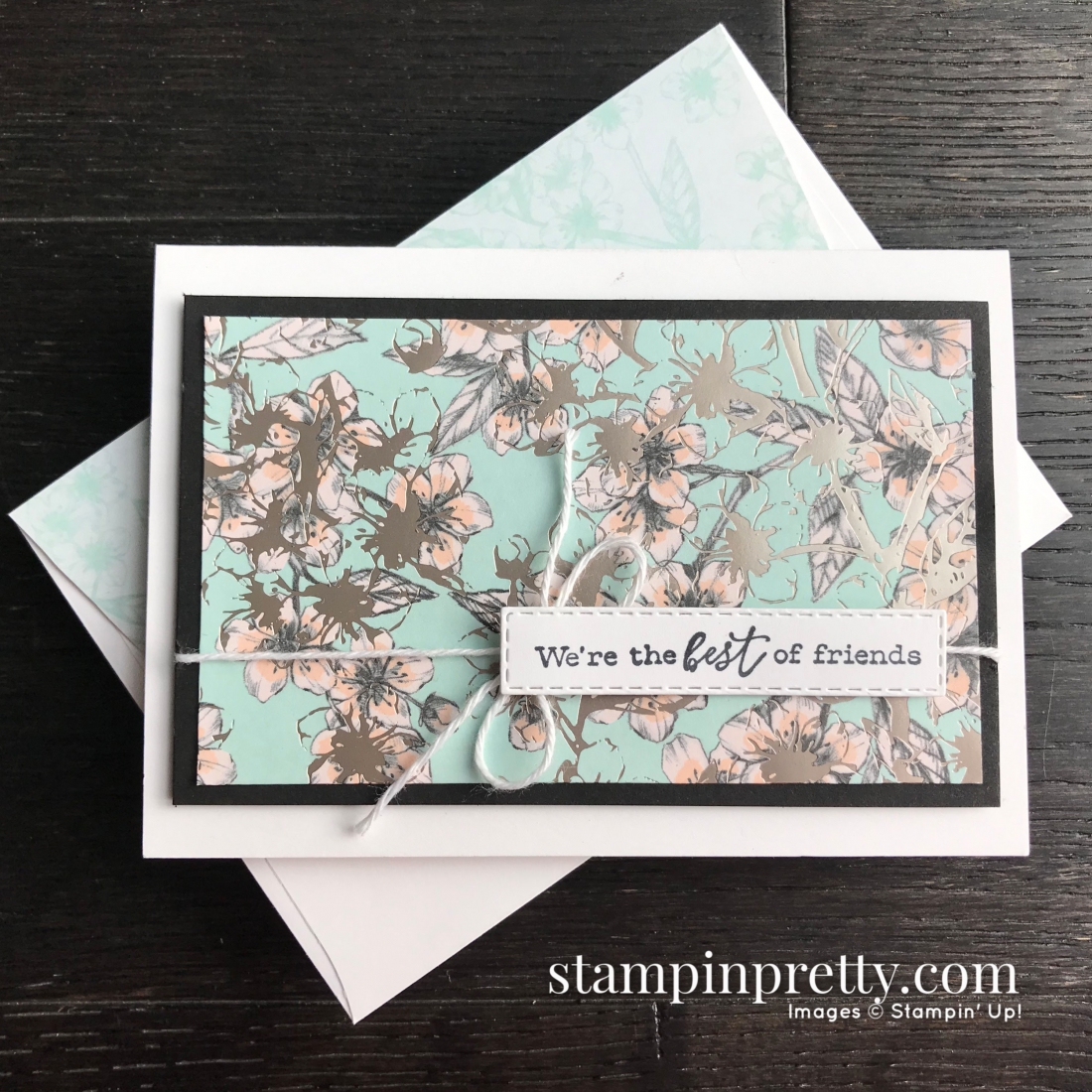 Parisian Blossoms Specialty DSP by Stampin' Up! Note Card by Mary Fish, Stampin' Pretty