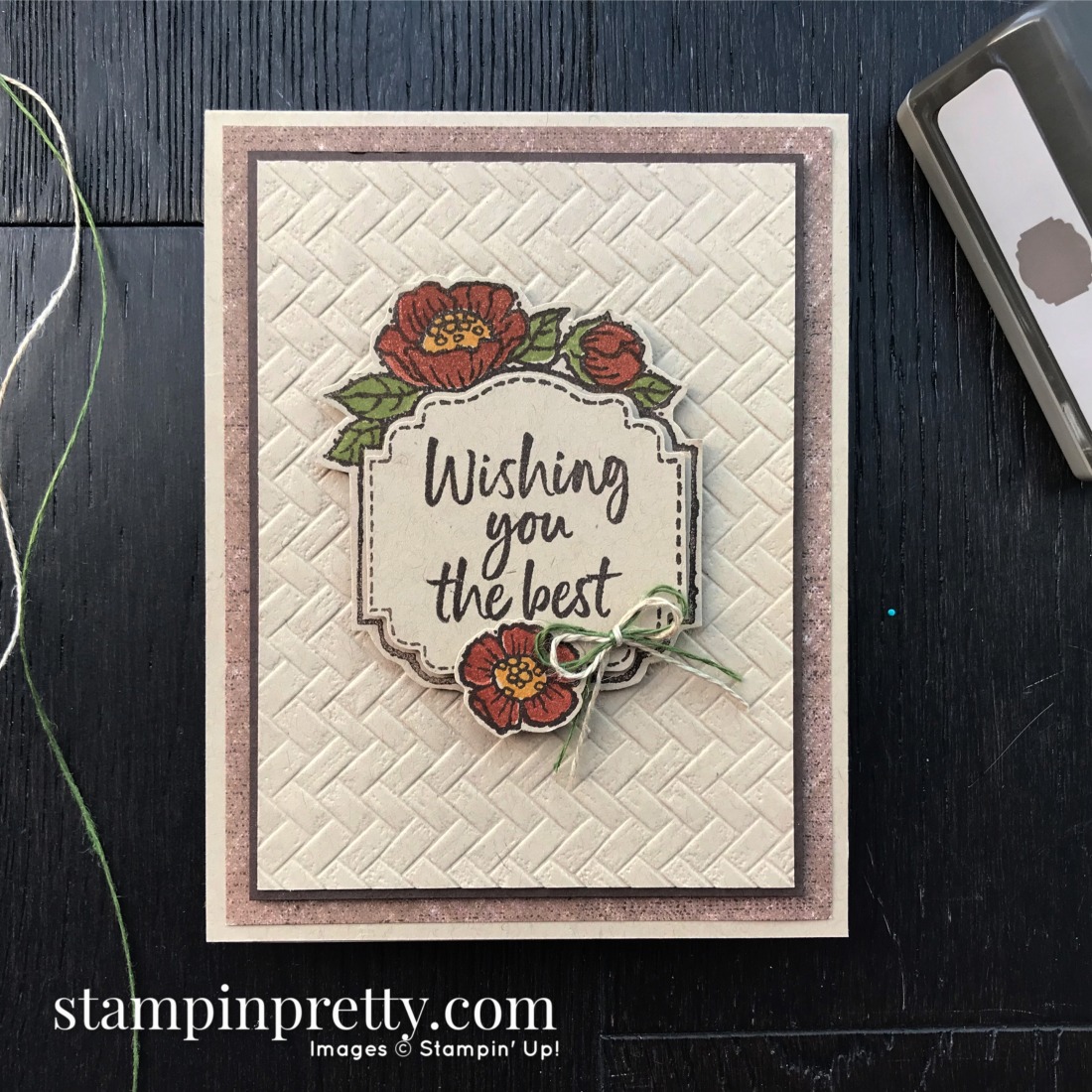 Tags in Bloom by Stampin' Up! Sneak Peek Wishing You the Best Card by Mary Fish, Stampin' Pretty