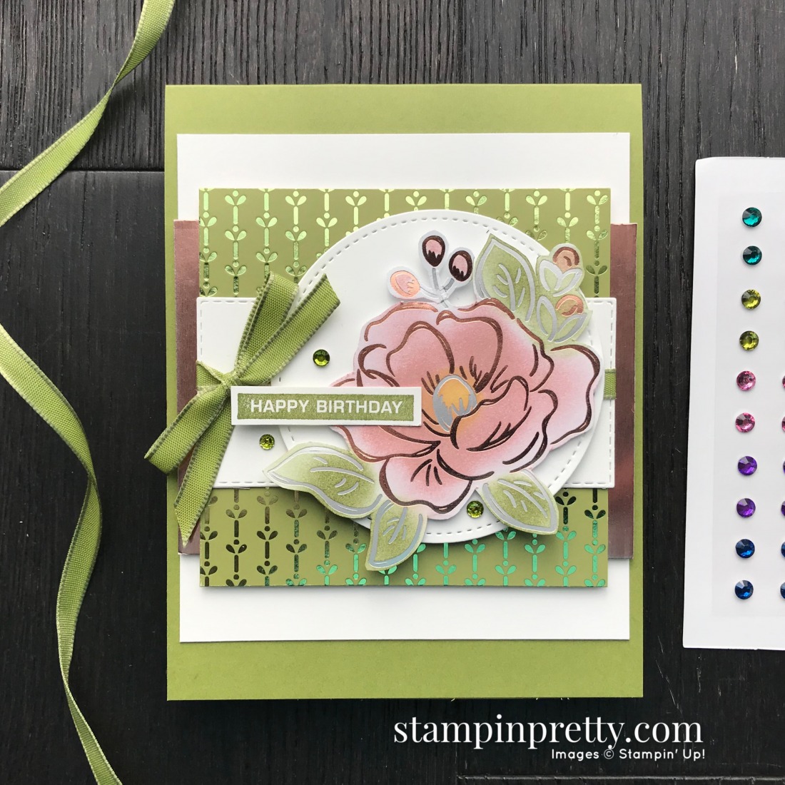 Flowering Foils Designer Series Paper by Stampin' Up! Earn FREE. Mary Fish, Stampin' Pretty
