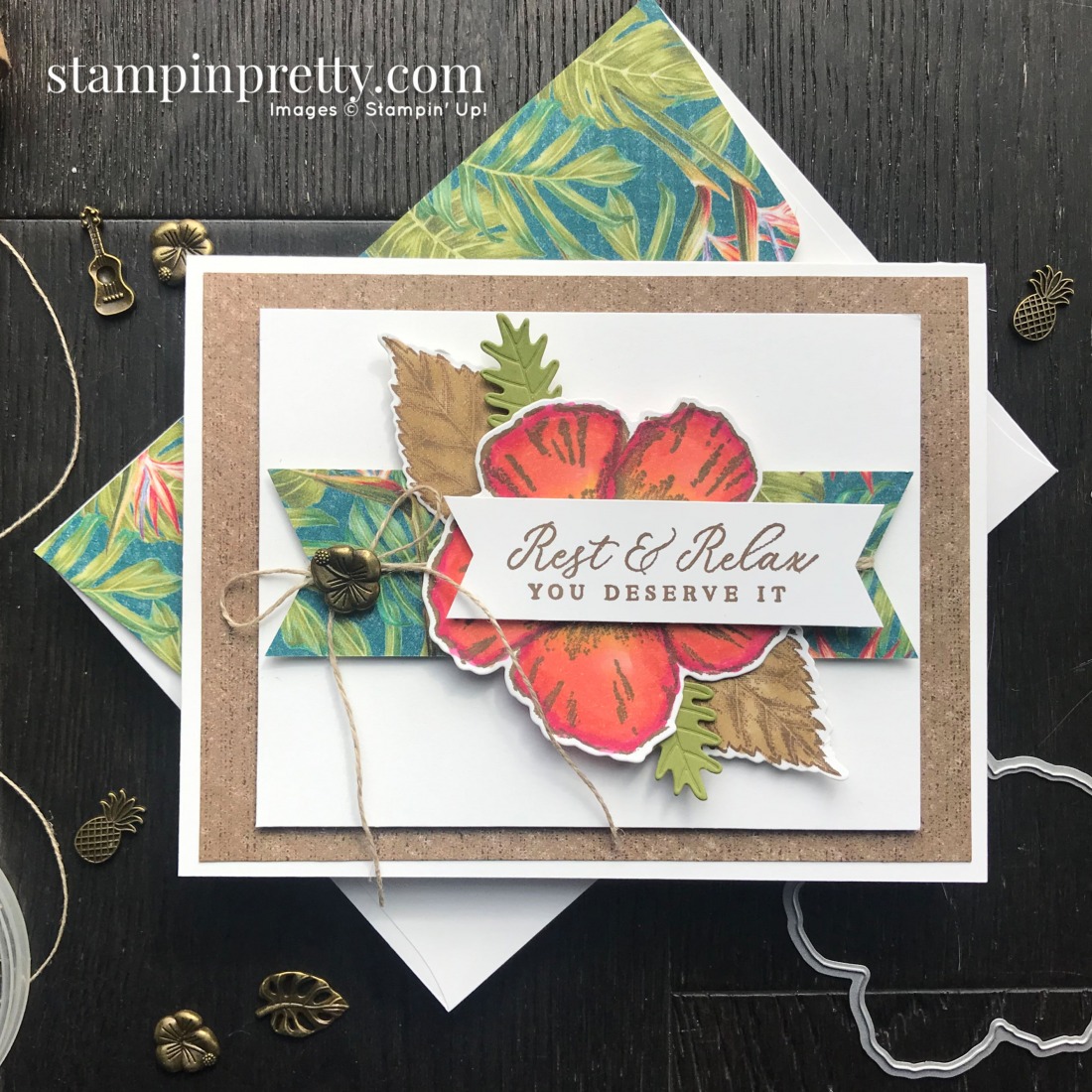 Tropical Oasis Suite from Stampin' Up! Rest & Relax Card by Mary Fish, Stampin' Pretty #sps003