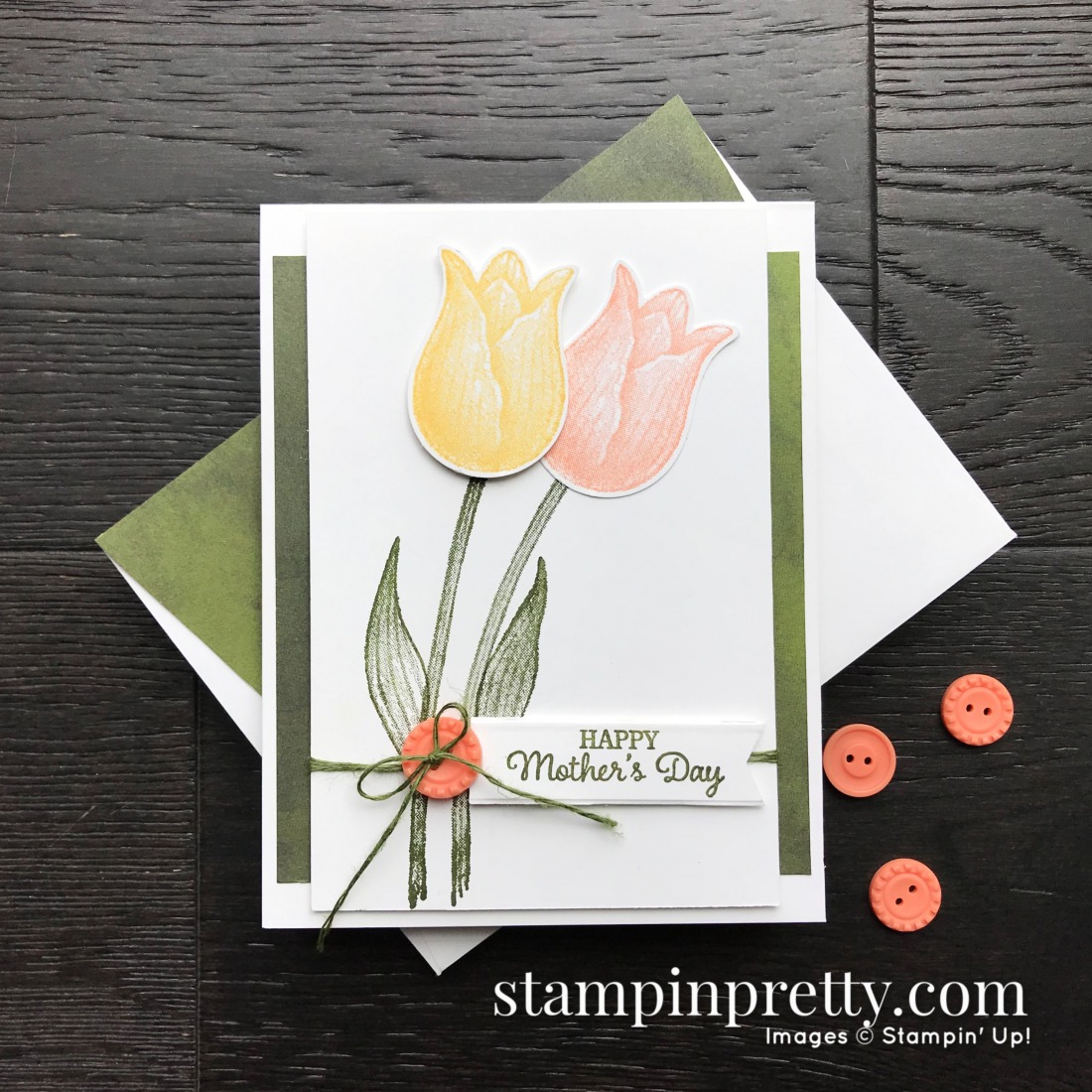 Create this card using the Timeless Tulips Bundle from Stampin' Up! Card by Mary Fish, Stampin' Pretty