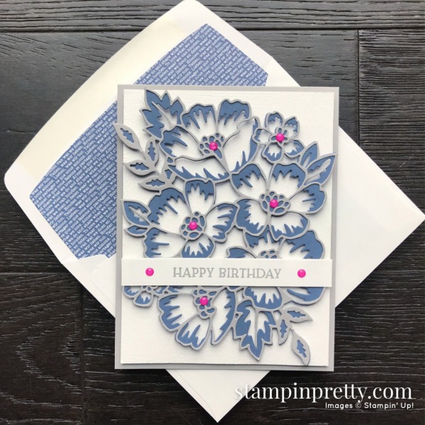 Create this Birthday Card using the Blossoms In Bloom Bundle from Stampin' Up! Card by Mary Fish, Stampin' Pretty - SNEAK PEEK! Available June 3, 2020